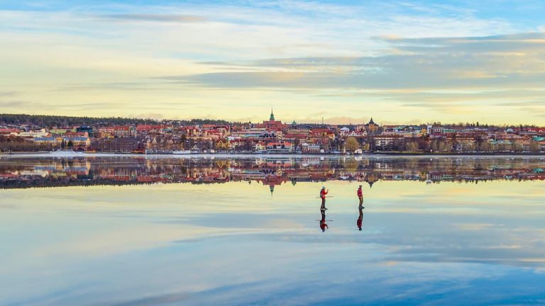 Östersund vinter skridskoåkning
